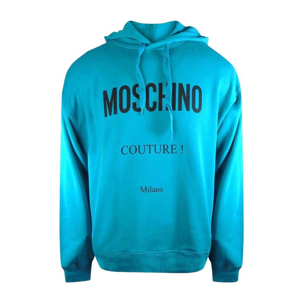 Moschino Mens Couture Logo Hoodie / Turquoise